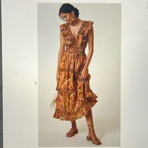 Love the Label Topanga Ruffled V Neck Dress, size small